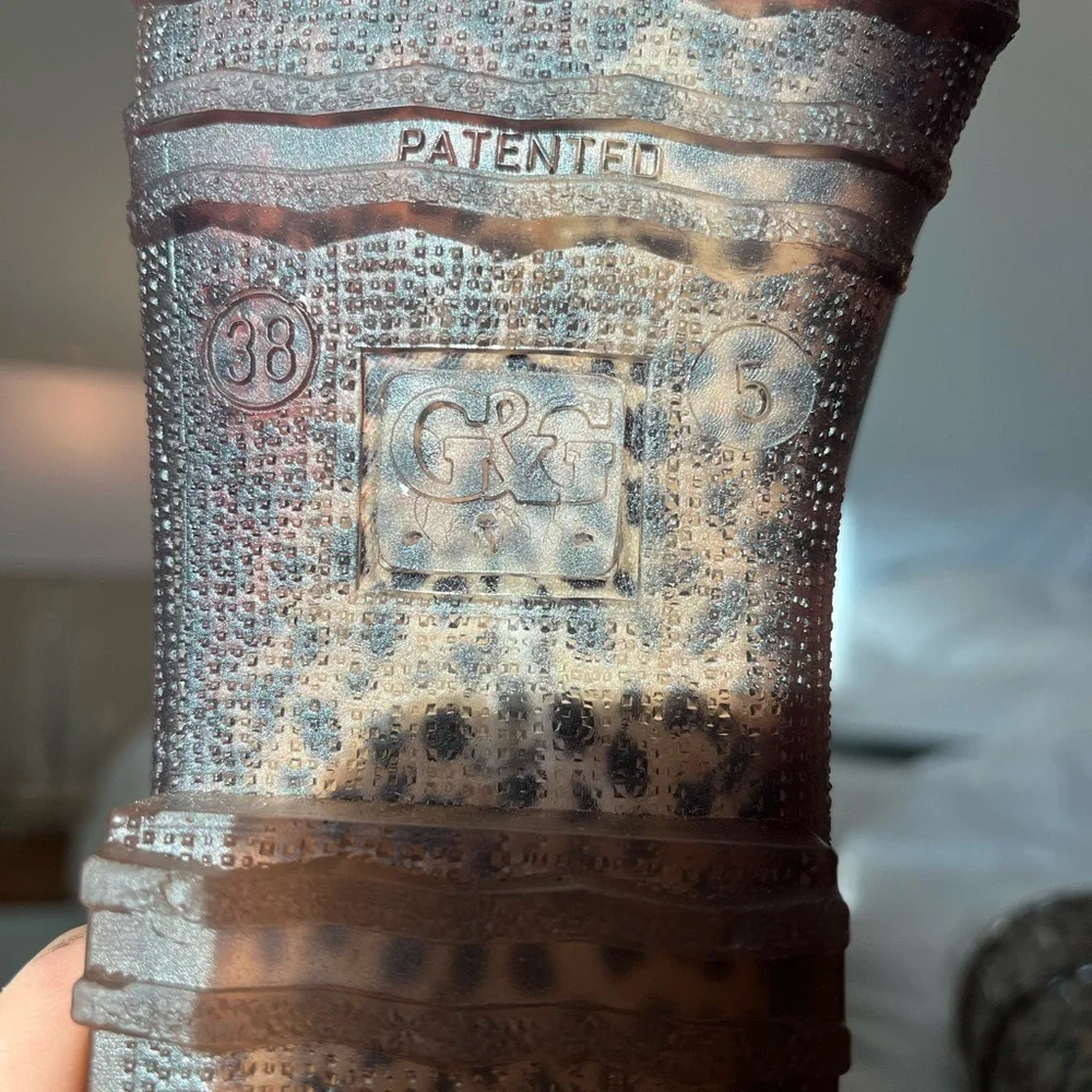 G&G Rain Boots with Leopard Print - Picture 10 of 10